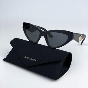 NEW D&G DG4439 501/87 Black Dark Grey Cat Eye Women Sunglasses